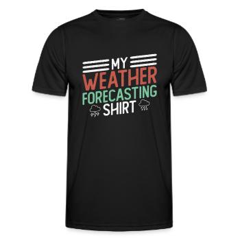 Météorologue Météo Climat Prévisions Météo - T-shirt sport Homme - noir - Devant - AI Model Male 178 dark (178cm)