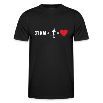 Coureurs de semi-marathon Coureurs de marathon Athlètes - T-shirt sport Homme - noir - Devant - AI Model Male 178 dark (178cm)