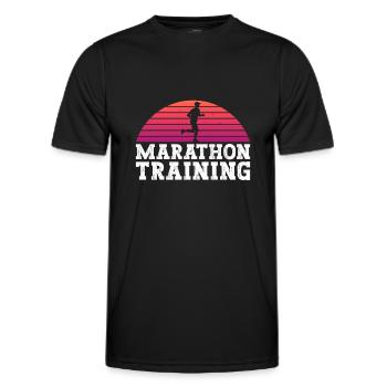 Marathon Training - Marathon Runners Marathoners - Men's Functional T-Shirt - black - Front - AI Model Male 178 dark (178cm)