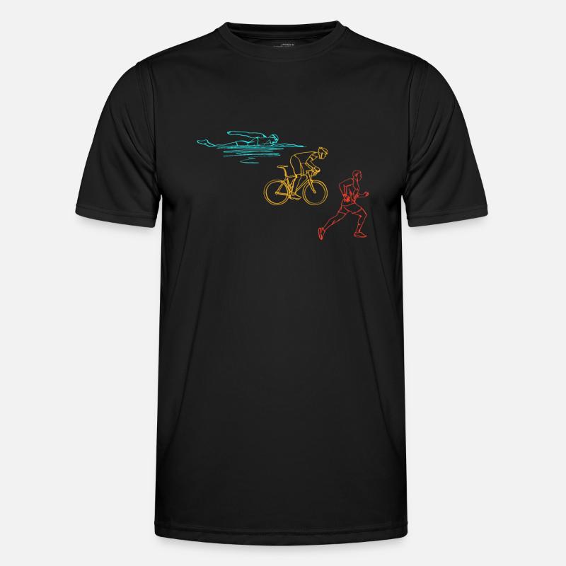 Triathlon Training Triathlet Geschenk - Männer Funktions-T-Shirt - Schwarz