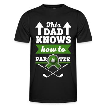 Golf T Shirt Design - Men's Functional T-Shirt - black - Front - AI Model Male 178 dark (178cm)