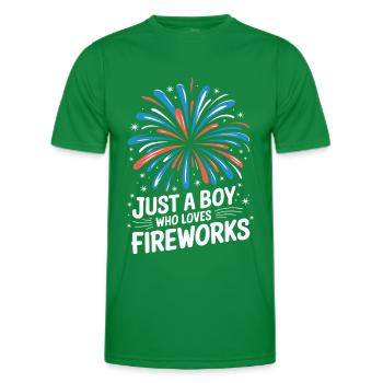 Pyrotechnie Feux d’artifice Pyrotechnie - T-shirt sport Homme - vert - Devant - AI Model Male 178 dark (178cm)