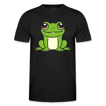 Kleiner Frosch - Männer Funktions-T-Shirt - Schwarz - Vorne - AI Model Male 178 dark (178cm)
