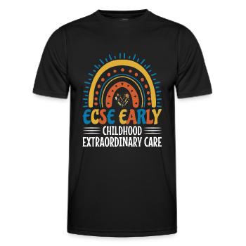 Éducatrice spécialisée en éducation de la petite enfance - T-shirt sport Homme - noir - Devant - AI Model Male 178 dark (178cm)