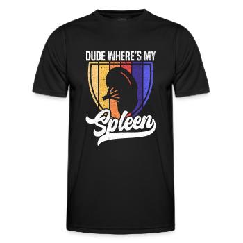 Chirurgie de splénectomie d’ablation de la rate Dicton drôle - T-shirt sport Homme - noir - Devant - AI Model Male 178 dark (178cm)
