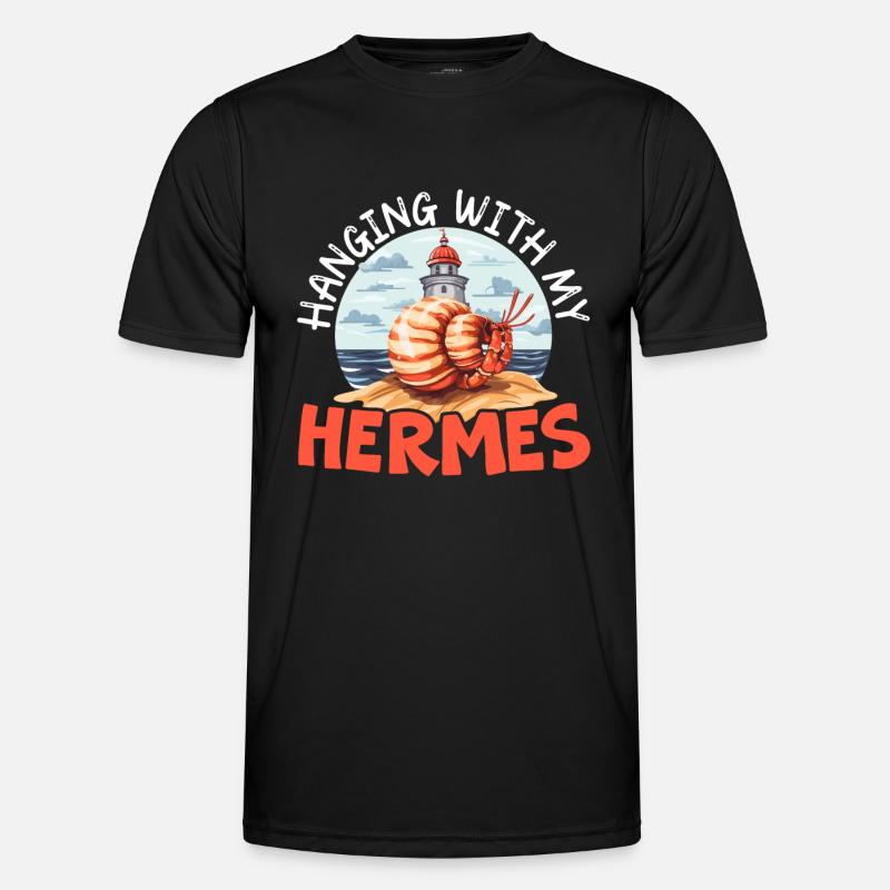 Cute hermit crab crab crustaceans - Men's Functional T-Shirt - black
