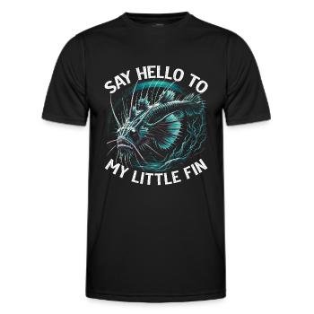 Grusel Tiefsee Viperfisch Angler Meeresbiologe - Männer Funktions-T-Shirt - Schwarz - Vorne - AI Model Male 178 dark (178cm)