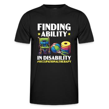 Occupational Therapist Occupational Therapy - Men's Functional T-Shirt - black - Front - AI Model Male 178 dark (178cm)