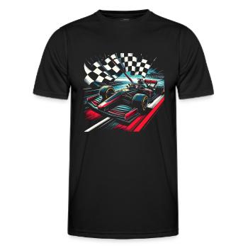 Passionné de course automobile Pilote automobile - T-shirt sport Homme - noir - Devant - AI Model Male 178 dark (178cm)