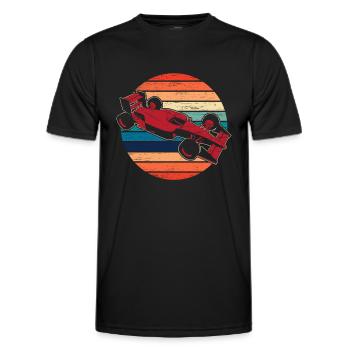 Passionné de course, amateur de course automobile, coureur automobile - T-shirt sport Homme - noir - Devant - AI Model Male 178 dark (178cm)