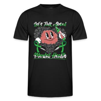 Mental Health Awareness - Men's Functional T-Shirt - black - Front - AI Model Male 178 dark (178cm)