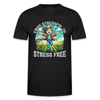 Trouble de stress, santé mentale, - T-shirt sport Homme - noir - Devant - AI Model Male 178 dark (178cm)