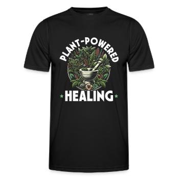 Kräuterkunde, Kräutermedizin, Natürliche Heilung - Männer Funktions-T-Shirt - Schwarz - Vorne - AI Model Male 178 dark (178cm)