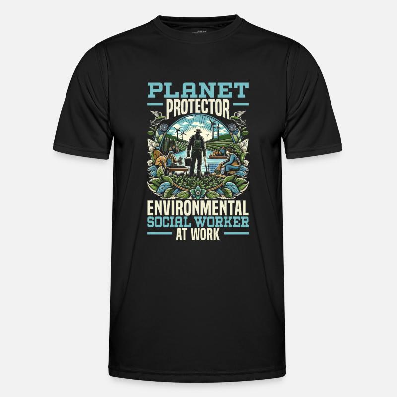 Sozialarbeiter Beruf Beruf Sozial - Männer Funktions-T-Shirt - Schwarz