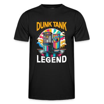 Dunk Tank Carnival Fair Circus Goer Dunking Booth - Men's Functional T-Shirt - black - Front - AI Model Male 178 dark (178cm)