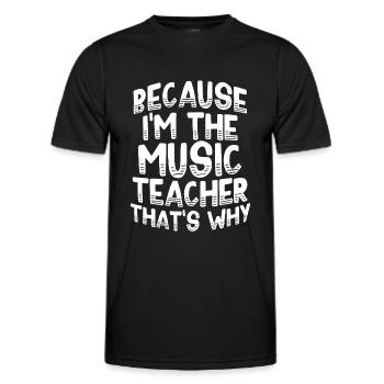 Music Teacher Music School Musician Musical - Men's Functional T-Shirt - black - Front - AI Model Male 178 dark (178cm)