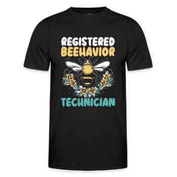 Thérapeute RBT, ingénieur comportemental agréé - T-shirt sport Homme - noir - Devant - AI Model Male 178 dark (178cm)