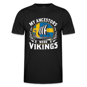 Nordic Viking culture Nordic mythology - Men's Functional T-Shirt - black - Front - AI Model Male 178 dark (178cm)