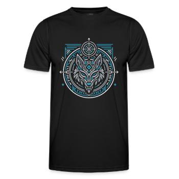 Nordic Viking culture Nordic mythology - Men's Functional T-Shirt - black - Front - AI Model Male 178 dark (178cm)
