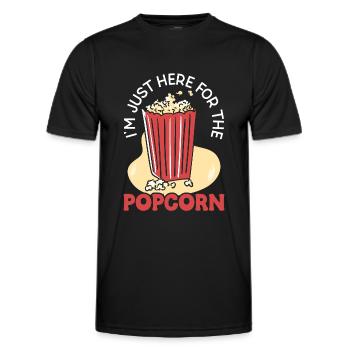 Soirée cinéma-cinéma-pop-corn-cinéma Regarder - T-shirt sport Homme - noir - Devant - AI Model Male 178 dark (178cm)
