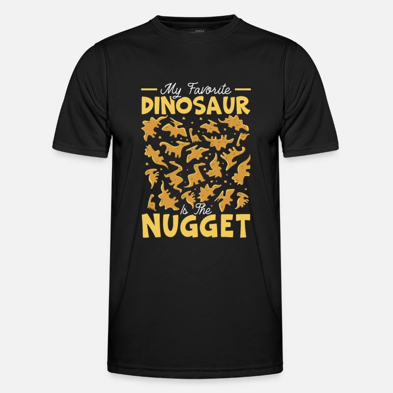 Pépite de poulet Dino de restauration rapide T-shirt sport Homme