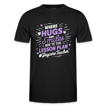 Erzieherin Kindertagesmutter Erzieherin Kindheit - Männer Funktions-T-Shirt - Schwarz - Vorne - AI Model Male 178 dark (178cm)
