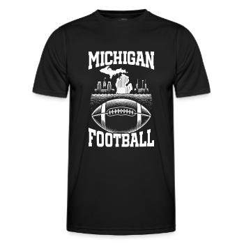 Michigan Football - Männer Funktions-T-Shirt - Schwarz - Vorne - AI Model Male 178 dark (178cm)