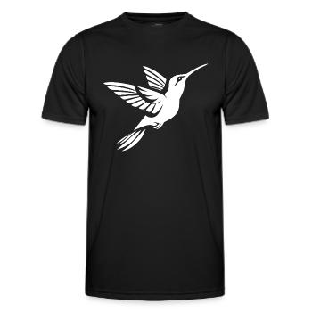Kolibri - Männer Funktions-T-Shirt - Schwarz - Vorne - AI Model Male 178 dark (178cm)
