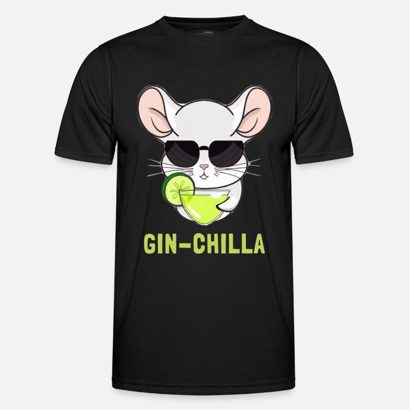 Gin- Gin - Männer Funktions-T-Shirt - Schwarz