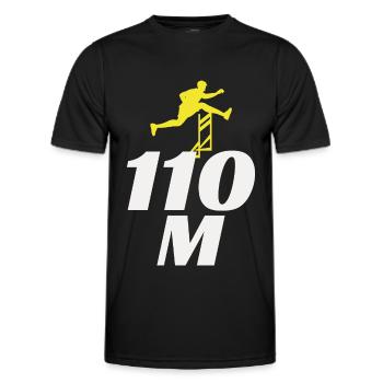 Hurdles Hurdling Hurdler Running Runner Athletes - Men's Functional T-Shirt - black - Front - AI Model Male 178 dark (178cm)