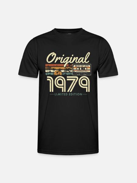Original Jahrgang 1979 Vintage Retro Geburtstag - Männer Funktions-T-Shirt - Schwarz