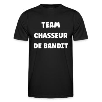 chasseur de bandit - T-shirt sport Homme - noir - Devant - AI Model Male 178 dark (178cm)