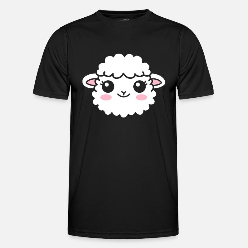 Schaf - Männer Funktions-T-Shirt - Schwarz