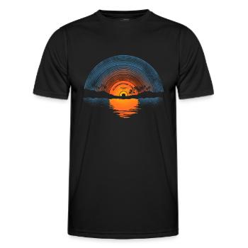 Sunset Vinyle - T-shirt sport Homme - noir - Devant - AI Model Male 178 dark (178cm)