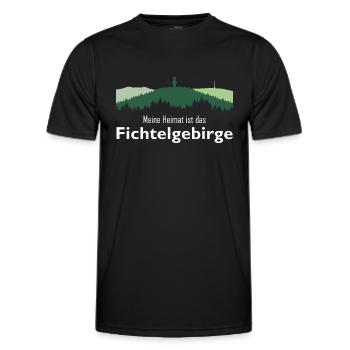 Heimat Fichtelgebirge Schneeberg Ochsenkopf - Männer Funktions-T-Shirt - Schwarz - Vorne - AI Model Male 178 dark (178cm)