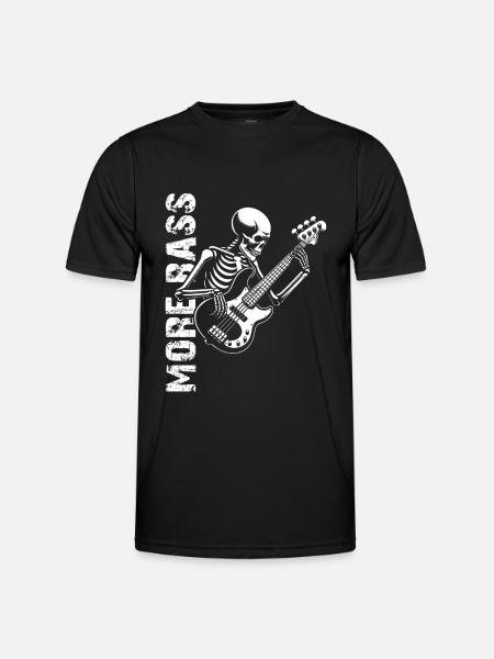 Plus Basse - Skeleton avec Basse - T-shirt sport Homme - noir