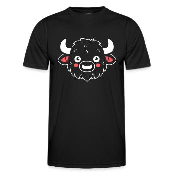 Buffle - T-shirt sport Homme - noir - Devant - AI Model Male 178 dark (178cm)