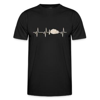 Brotback-Herzschlag für Bäcker - Männer Funktions-T-Shirt - Schwarz - Vorne - AI Model Male 178 dark (178cm)