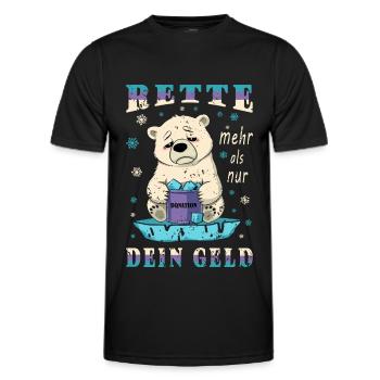 Eisbären Retten - Männer Funktions-T-Shirt - Schwarz - Vorne - AI Model Male 178 dark (178cm)