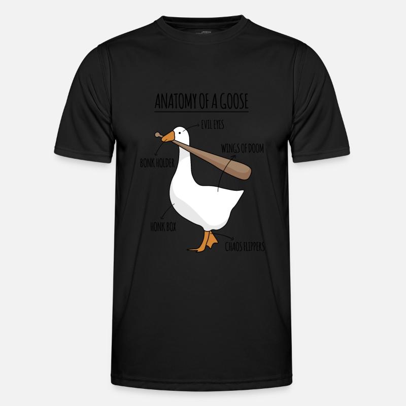 Anatomie Einer Gans Meme - Männer Funktions-T-Shirt - Schwarz