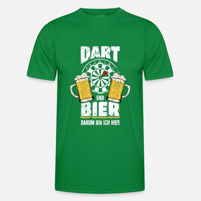 Dart Und Bier Darum Bin Ich Hier Männer Funktions-T-Shirt