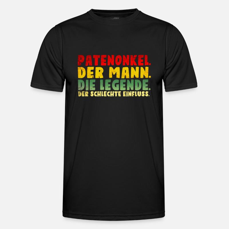 Patenonkel der schlechte Einfluss. - Männer Funktions-T-Shirt - Schwarz