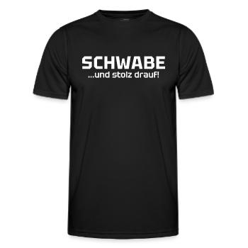 Schwäbischer Dialekt Schwabe - Männer Funktions-T-Shirt - Schwarz - Vorne - AI Model Male 178 dark (178cm)