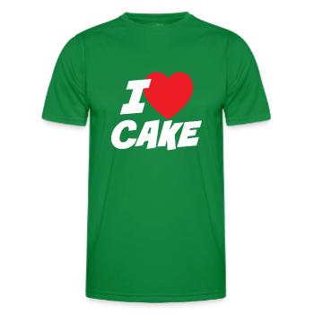 J’aime les gâteaux - T-shirt sport Homme - vert - Devant - AI Model Male 178 dark (178cm)