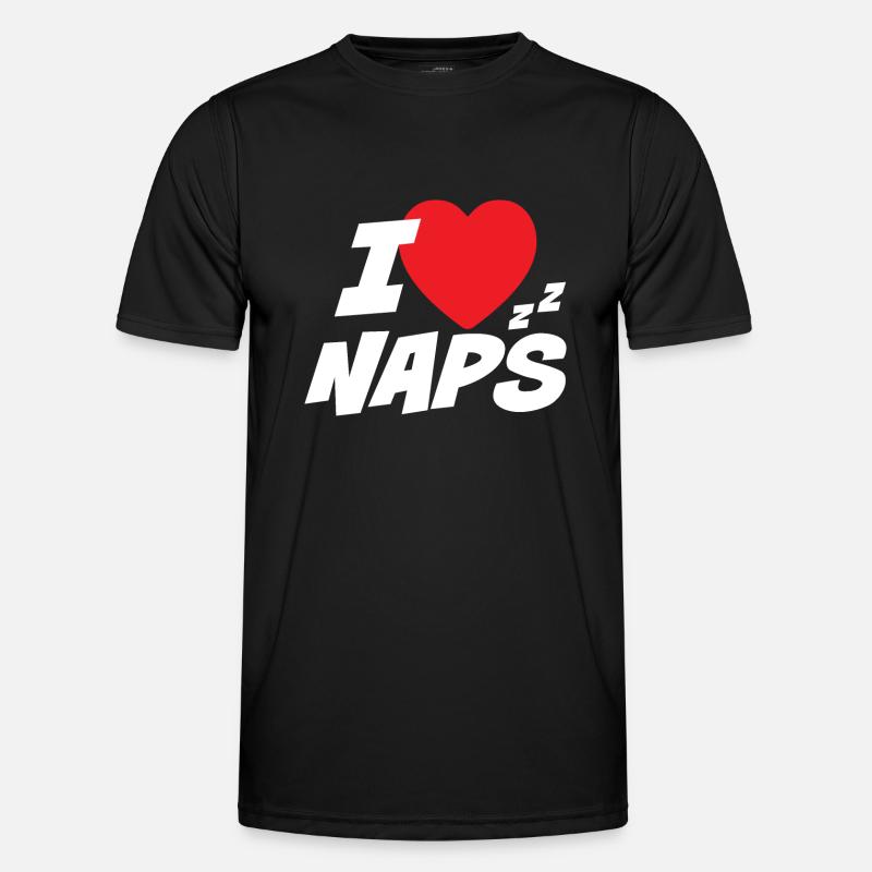 Ich liebe Nickerchen - Männer Funktions-T-Shirt - Schwarz