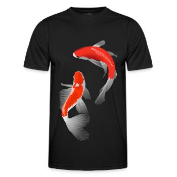 Koi - Männer Funktions-T-Shirt - Schwarz - Vorne - AI Model Male 178 dark (178cm)