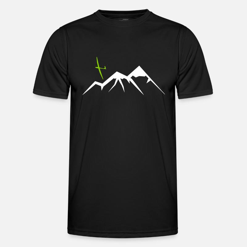 Mountain Soaring - Männer Funktions-T-Shirt - Schwarz