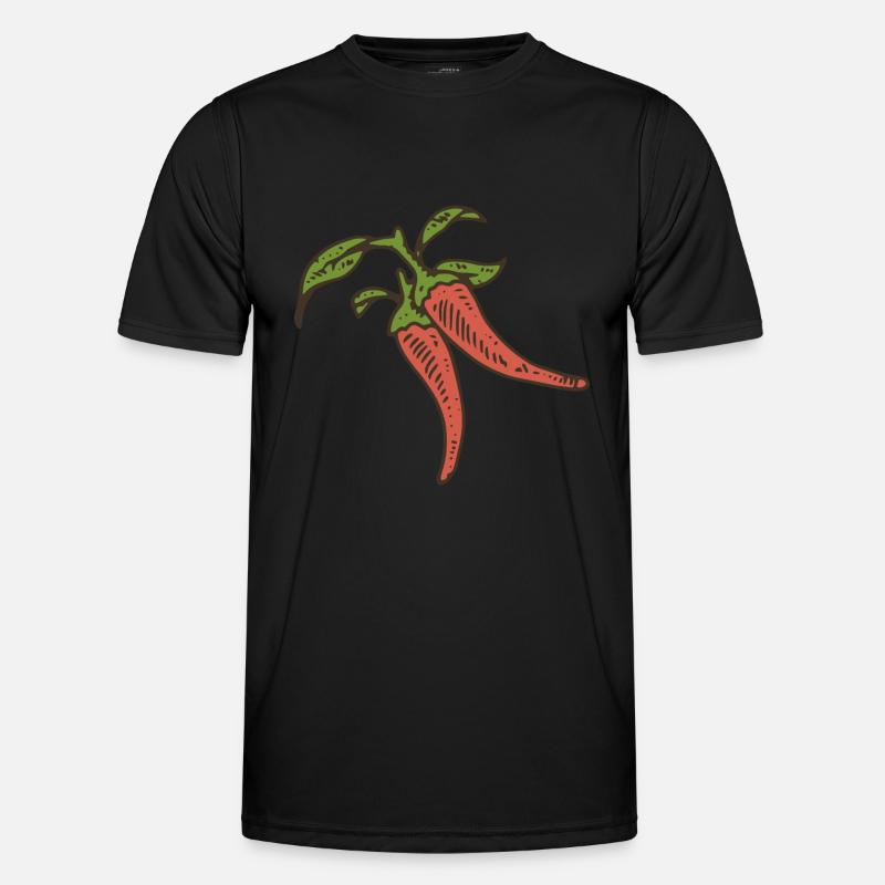 Chili Chilli Pepperoni épicé chaud T-shirt sport Homme
