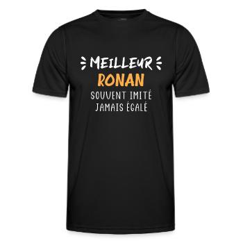 Souvent imité meilleur RONAN - T-shirt sport Homme - noir - Devant - AI Model Male 178 dark (178cm)