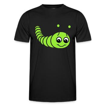 Raupen Insektenliebe Kleine Raupe - Männer Funktions-T-Shirt - Schwarz - Vorne - AI Model Male 178 dark (178cm)